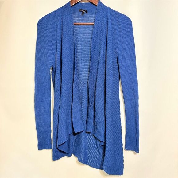 Eileen Fisher Women's Wool Blue Open-Front Cardigan Sweater‎ Size L - Picture 1 of 8